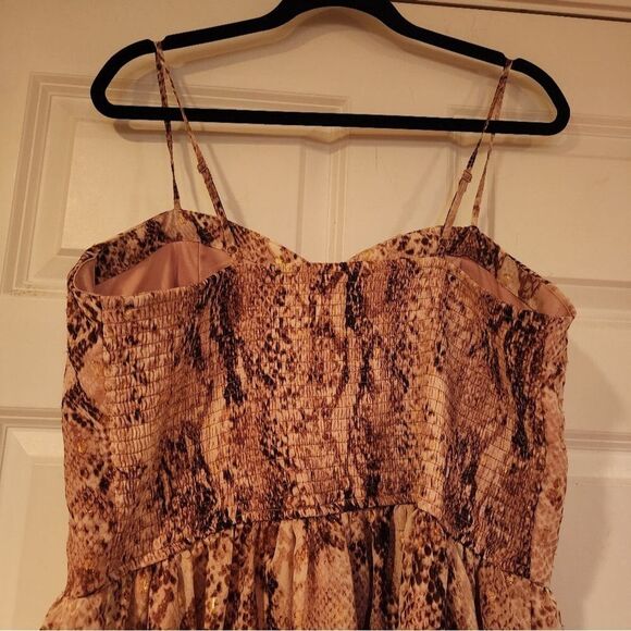 Xhilaration pink and gold snakeskin patterned mini dress XXL - Picture 3 of 5
